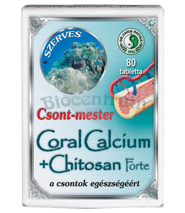 Dr. Chen Koral Kalcium + Chitosan forte s vitamínom D3, zinkom a eleuthero ženšenom (80 tabliet)