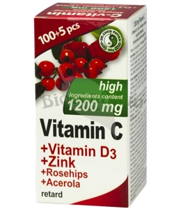 Dr. Chen Vitamín C + D3 vitamín + zinok + šípky + acerola 1200mg (105 tabliet)