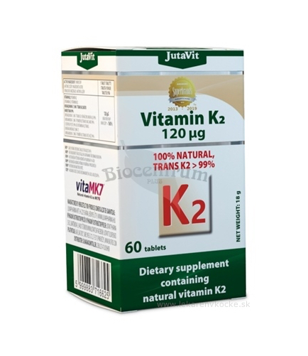 JutaVit Prírodný vitamín K2 120 µg tbl 60 ks